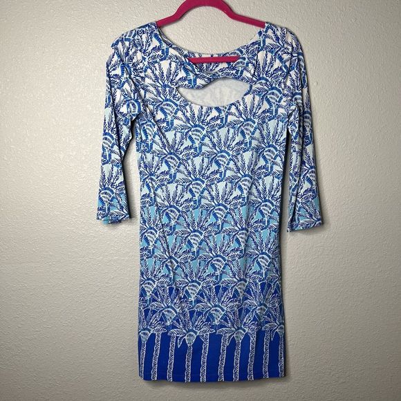 Lilly Pulitzer Bay Dress In Whisper Blue One Of A Kind Engineered Dress Sz XS - Picture 3 of 4